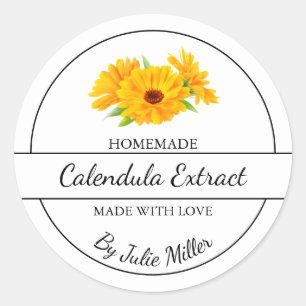 Simple Homemade Calendula Extract Label
