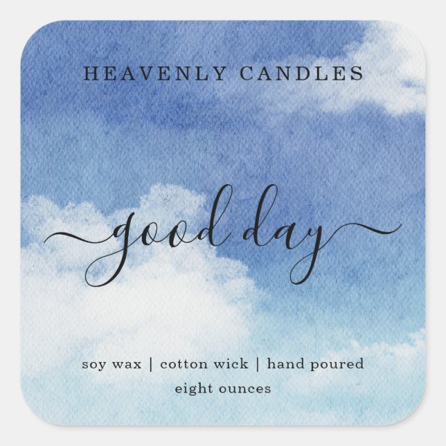 Simple Homemade Candle Sticker Labels (Front)