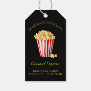 Simple Homemade Caramel Popcorn Hang Tag l Black