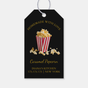 Simple Homemade Caramel Popcorn Hang Tag l Black