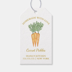 Simple Homemade Carrot Pickle Hang Tag White