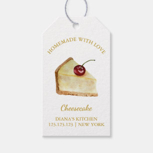 Simple Homemade Cheesecake Dessert Hang Tag white