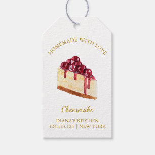 Simple Homemade Cheesecake Dessert Hang Tag white