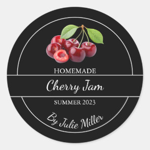 Simple Homemade Cherry Jam Label