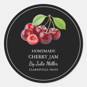 Simple Homemade Cherry Jam Label