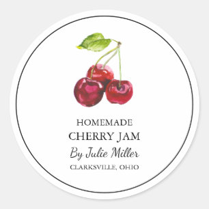 Simple Homemade Cherry Jam Label