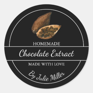 Simple Homemade Chocolate Extract Label