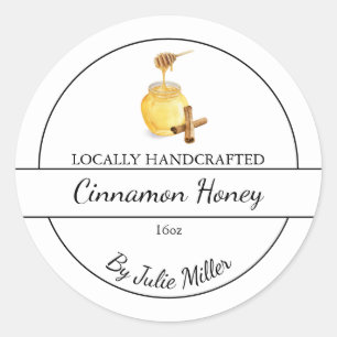 Simple Homemade Cinnamon infused Honey Label