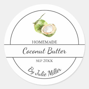 Simple Homemade Coconut Butter Label