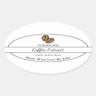 Simple Homemade Coffee Extract Label
