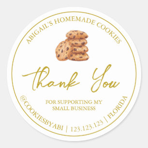 Simple Homemade Cookies Thank You Label
