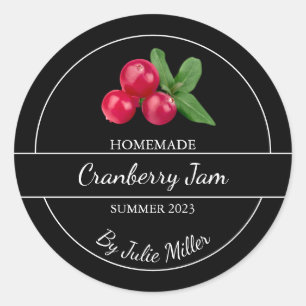 Simple Homemade Cranberry Jam Label