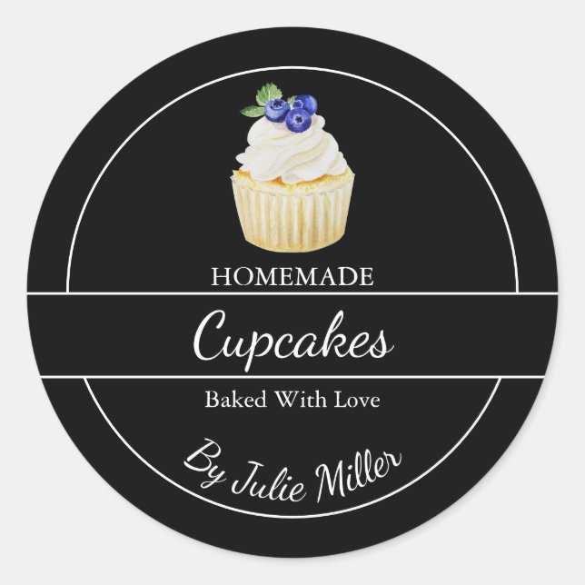 Simple Homemade Cupcakes Label (Front)