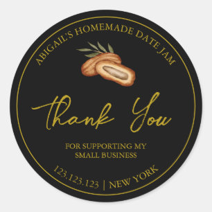 Simple Homemade Date Jam Thank You Label