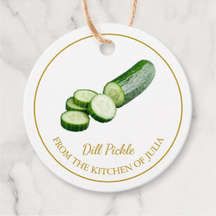 Simple Homemade Dill Pickle Cucumber Hang Tag