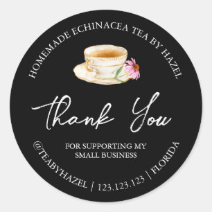 Simple Homemade Echinacea Tea Thank You Label