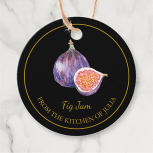 Simple Homemade Fig Jam Hang Tag l Black