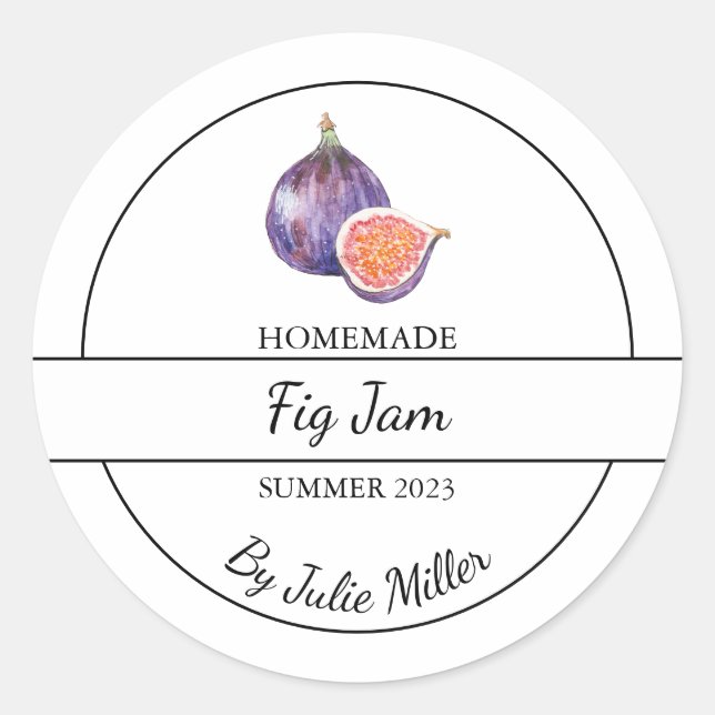 Simple Homemade Fig Jam Label (Front)