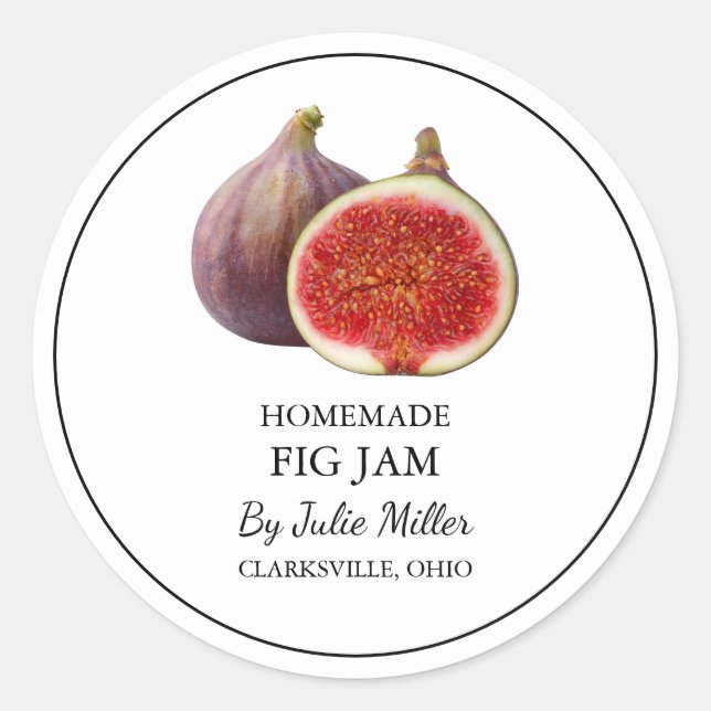Simple Homemade Fig Jam Label (Front)