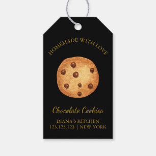 Simple Homemade Fresh Cookies Hang Tag Black