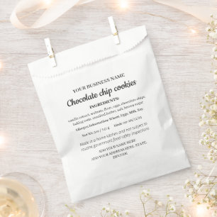 Simple Homemade Goods Cottage Law Ingredient Favour Bag