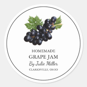 Simple Homemade Grape Jam Label