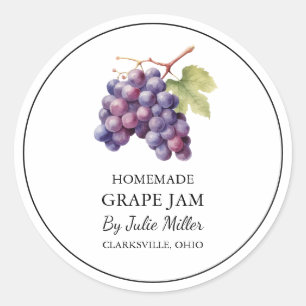 Simple Homemade Grape Jam Label