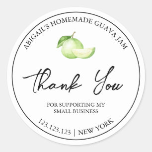 Simple Homemade Guava Jam Thank You Label
