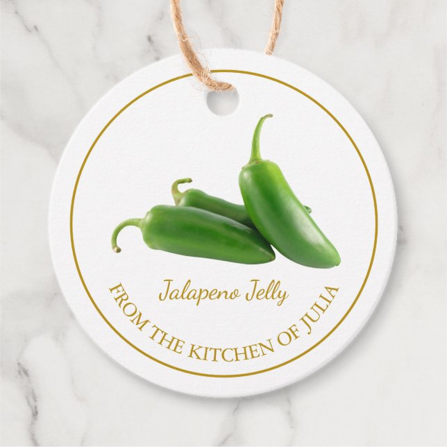 Simple Homemade Jalapeno Jelly Hang Tag (Front)