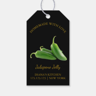 Simple Homemade Jalapeno Jelly Hang Tag   Black