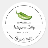 Simple Homemade Jalapeno Jelly Label