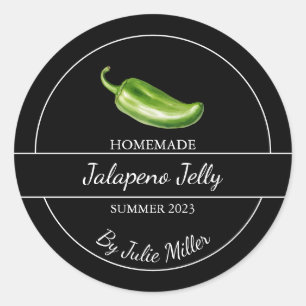 Simple Homemade Jalapeno Jelly Label Black