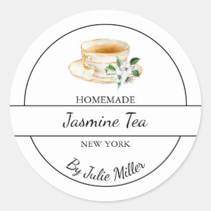 Simple Homemade Jasmine Tea Label