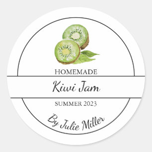 Simple Homemade Kiwi Jam Label