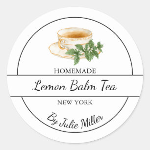 Simple Homemade Lemon Balm Tea Label