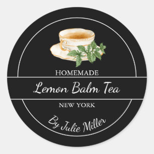 Simple Homemade Lemon Balm Tea Label