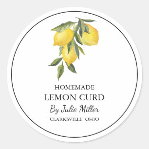 Simple Homemade Lemon Curd Label