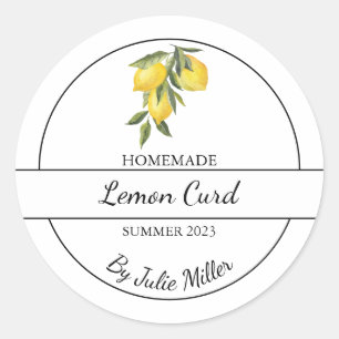 Simple Homemade Lemon Curd Label