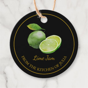 Simple Homemade Lime Jam Hang Tag l Black