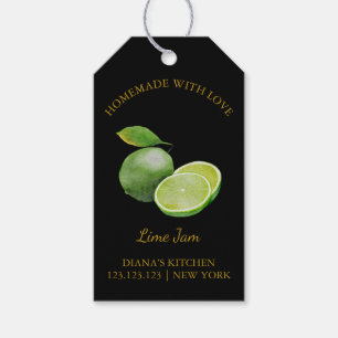 Simple Homemade Lime Jam Hang Tag l Black