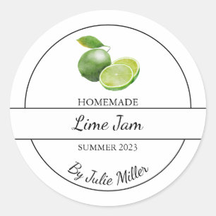 Simple Homemade Lime Jam Label