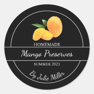 Simple Homemade Mango Preserves Label