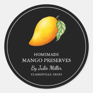Simple Homemade Mango Preserves Label