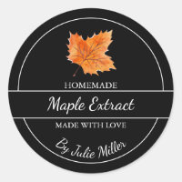 Simple Homemade Maple Extract Label