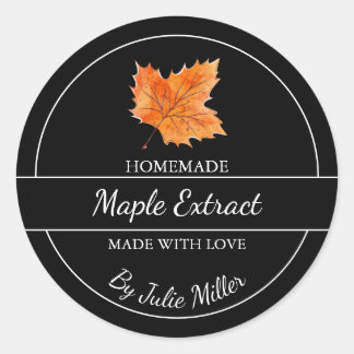 Simple Homemade Maple Extract Label