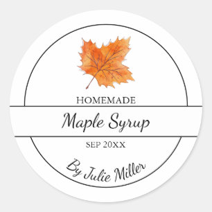 Simple Homemade Maple Syrup Label