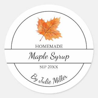 Simple Homemade Maple Syrup Label
