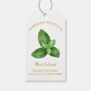 Simple Homemade Mint Extract Hang Tag l White