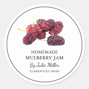 Simple Homemade Mulberry Jam Label