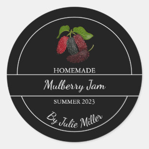 Simple Homemade Mulberry Jam Label